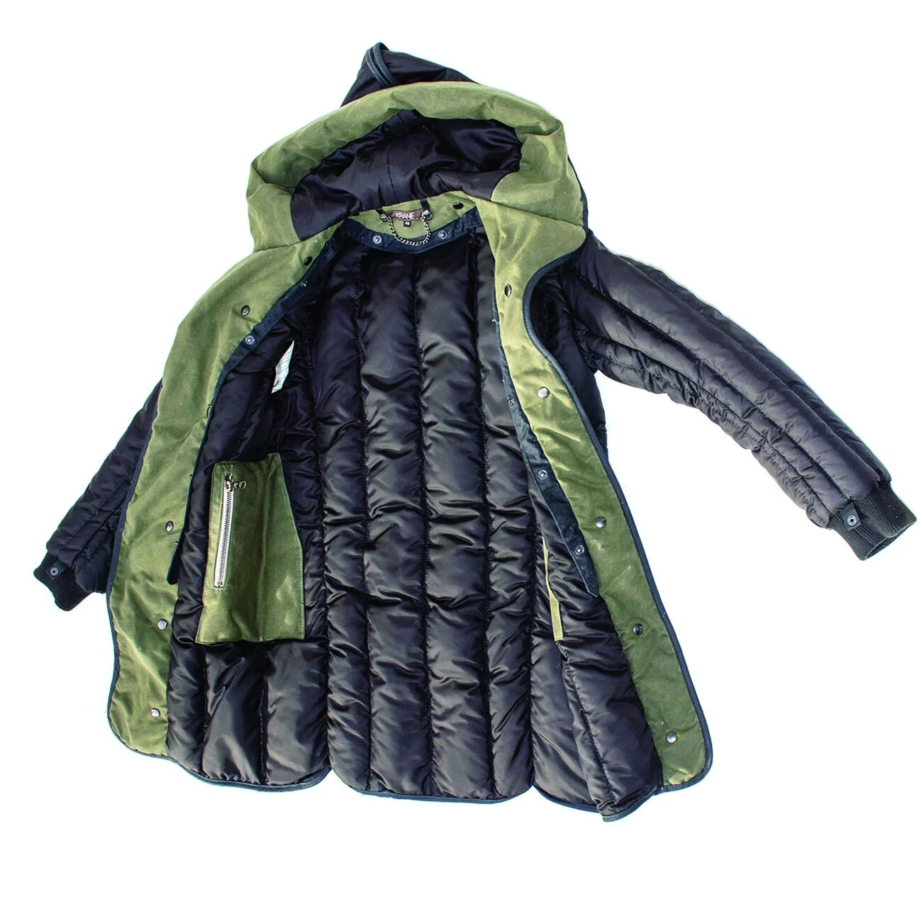 Special Edition MATHIAS hooded mod coat - black waxed cotton w